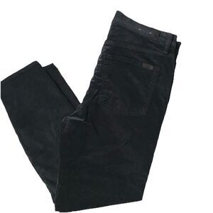 Seven for All Mankind 7FAM The High Waist Ankle Skinny Pants Black Velvet 31 X27